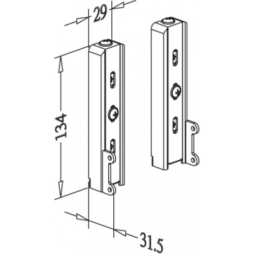 Door Panel Bracket (Apply for Side & Under Mount Slide)